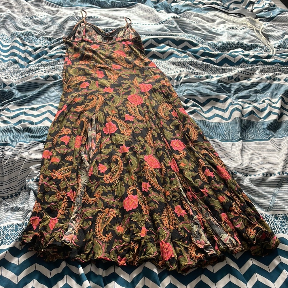 Spell and the gypsy etienne maxi slip slit strappy dress fit and flare floral - Picture 13 of 17